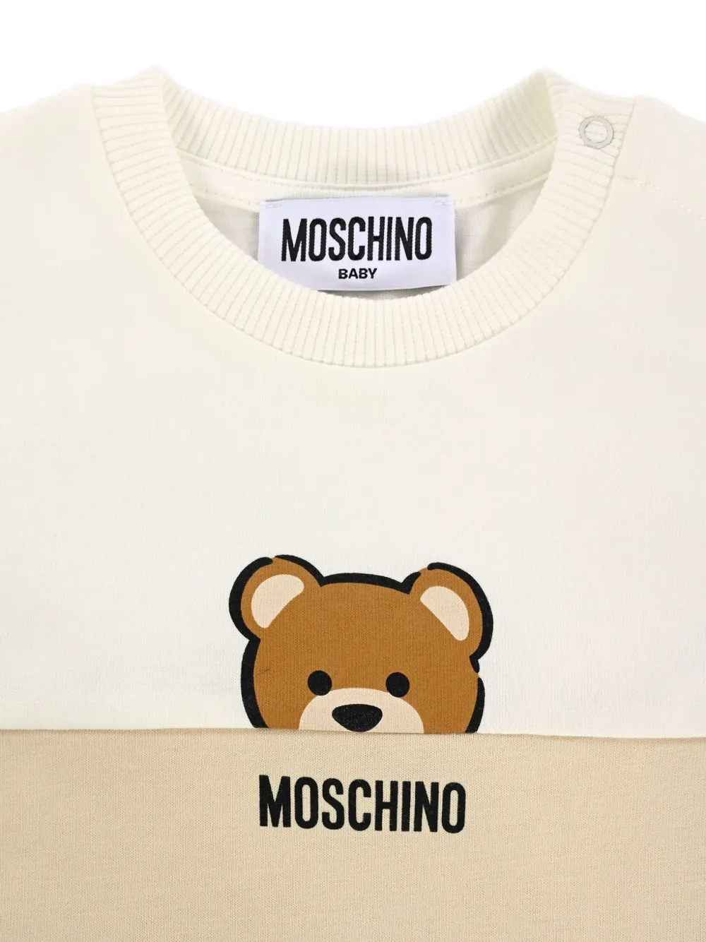 Moschino Kids Tweekleurig T-shirt Beige