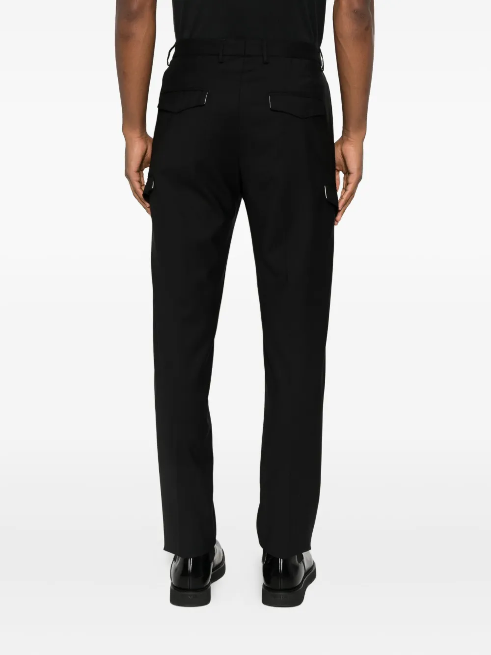 Tagliatore Cargo broek met geplooid detail Zwart