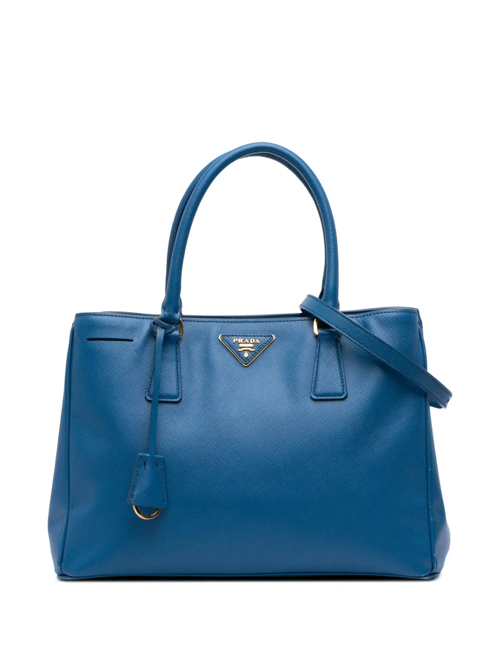 Prada Pre-Owned 2000-2024 ミディアム サフィアーノルクス ガレリア サッチェルバッグ - ブルー Prada Pre-Owned 2000-2024 ミディアム サフィアーノルクス ガレリア サッチェルバッグ - ブルー