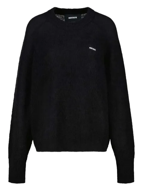 ROTATE BIRGER CHRISTENSEN logo-detail crew-neck sweater