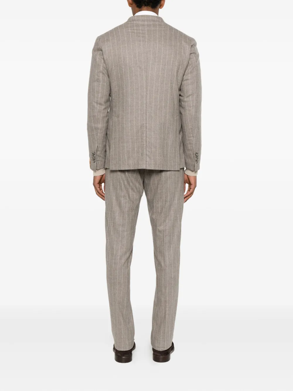 Tagliatore Dakar gestreept pak Beige