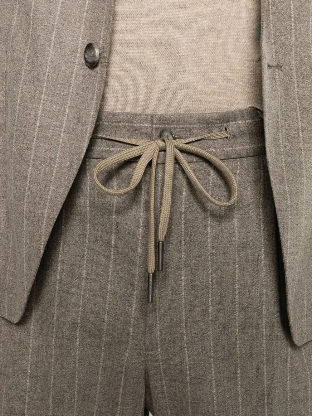 Tagliatore Dakar gestreept pak Beige