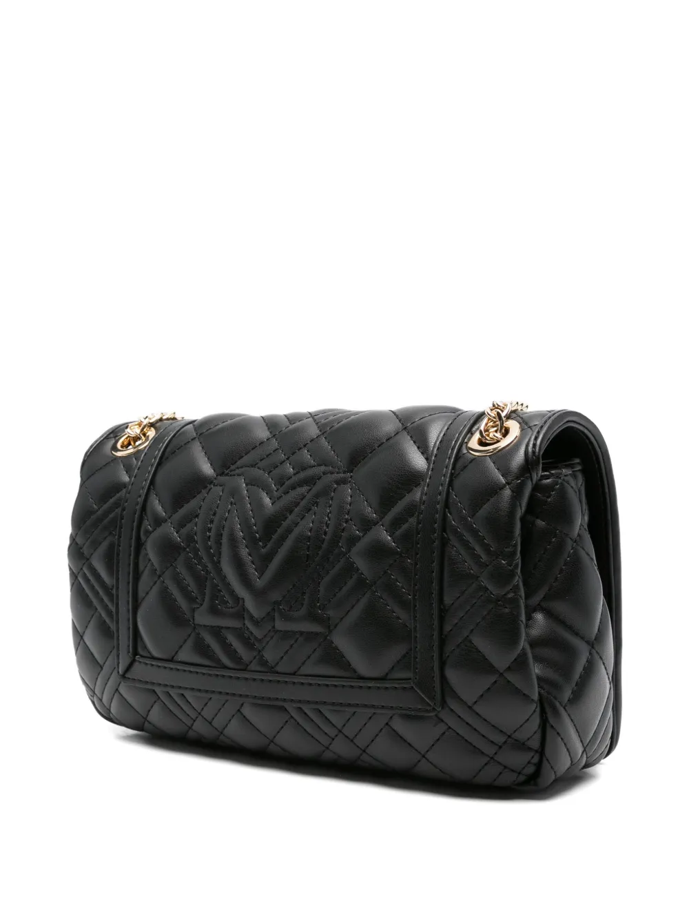 Love Moschino Schoudertas met logoplakkaat Zwart