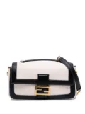 Fendi Pre-Owned 2010-2025 Bicolor Leather Chain Midi Baguette shoulder bag - Black