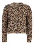 Semicouture leopard-print button-up cardigan - Black