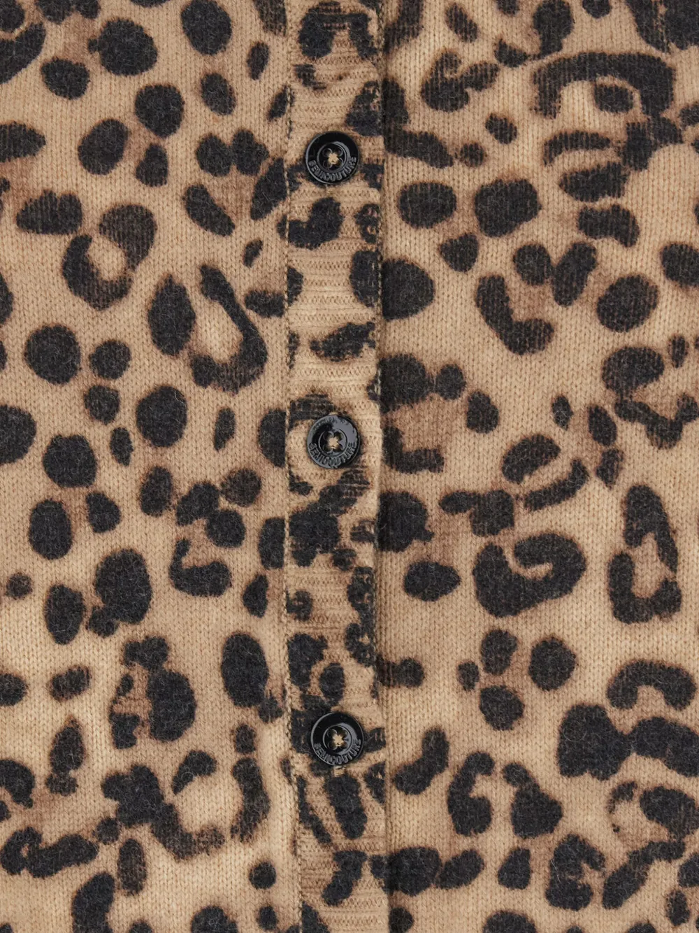 Semicouture leopard-print button-up cardigan Zwart