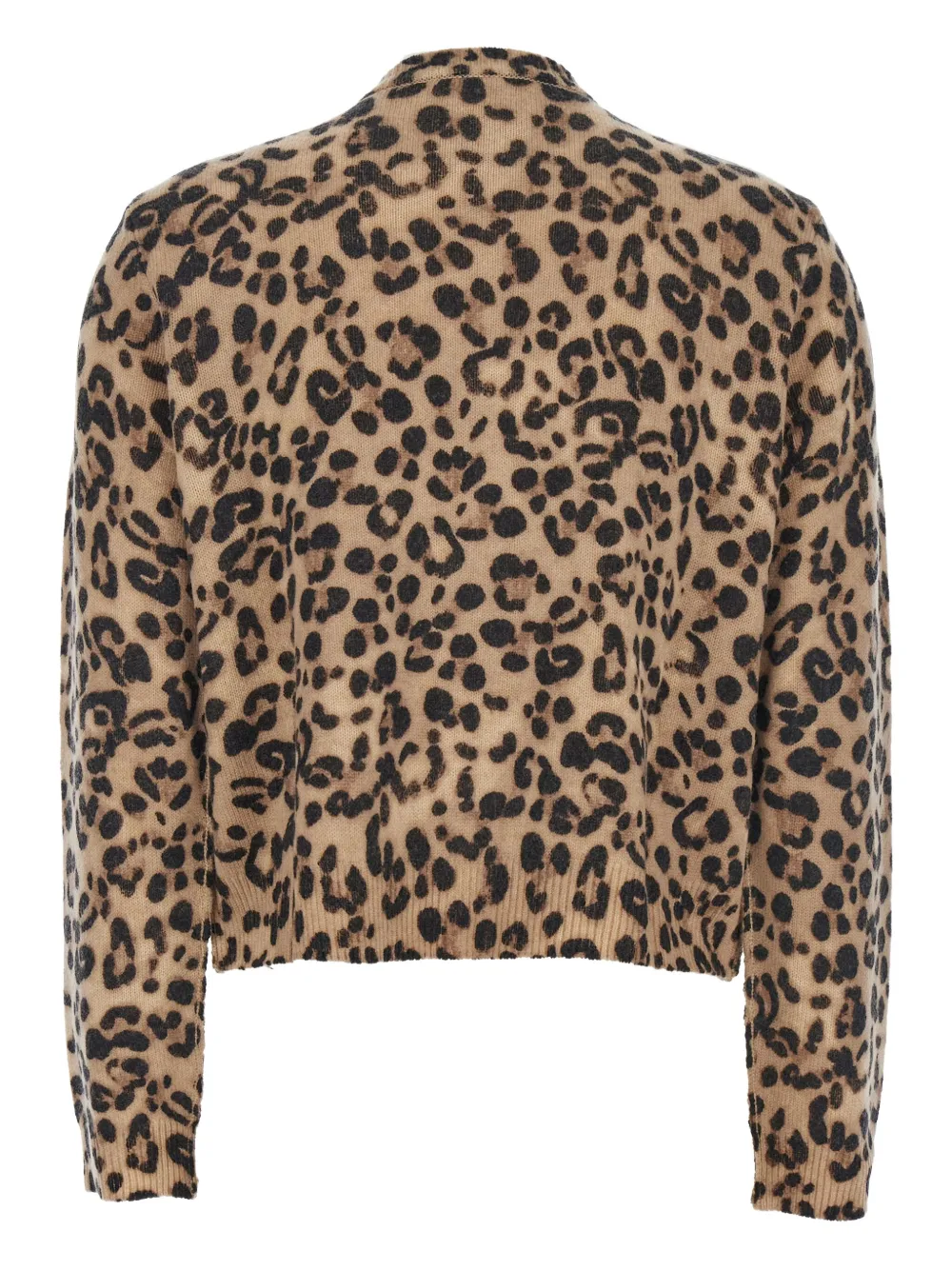 Semicouture leopard-print button-up cardigan Zwart