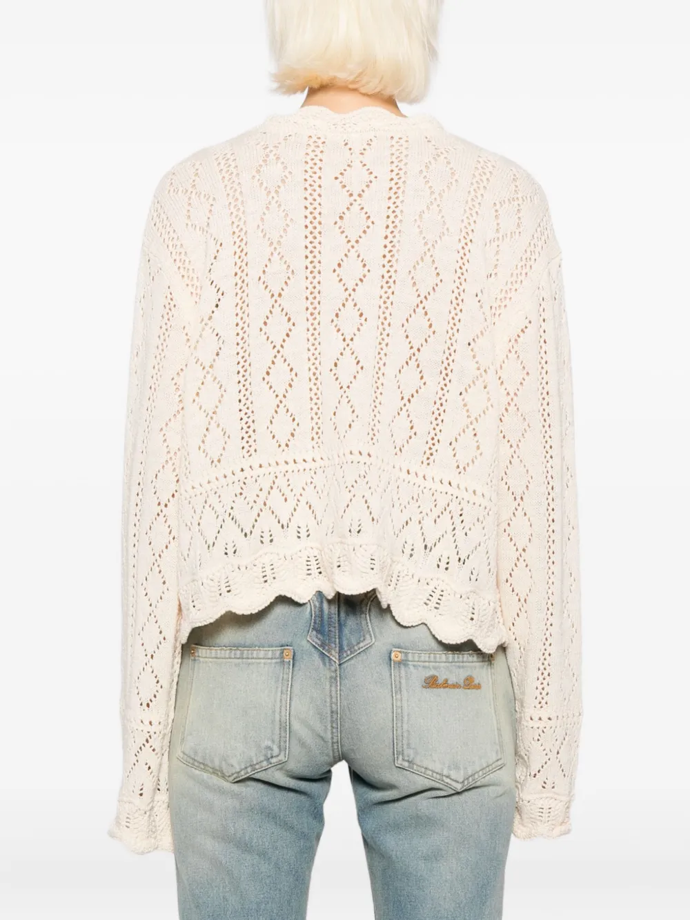 Free People Charlotte gebreide top Beige