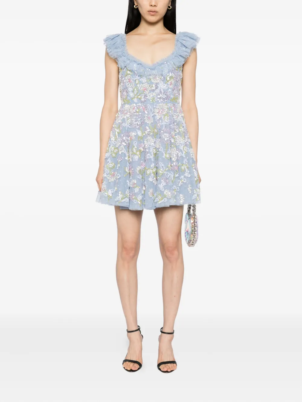 ruffle mini dress