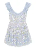 Needle & Thread ruffle mini dress - Blue