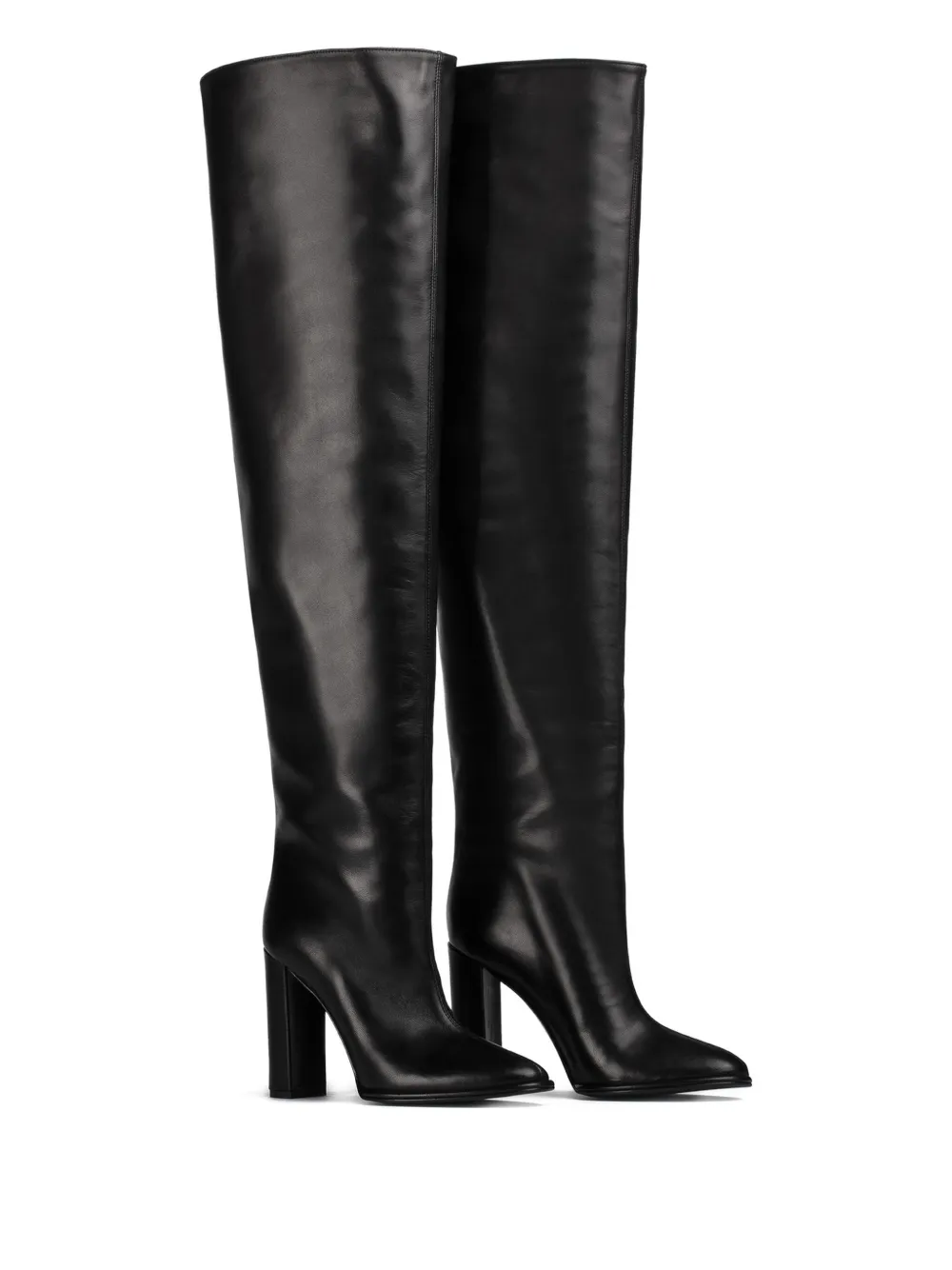 Le Silla 110mm Elsa block-heel leather boots Black