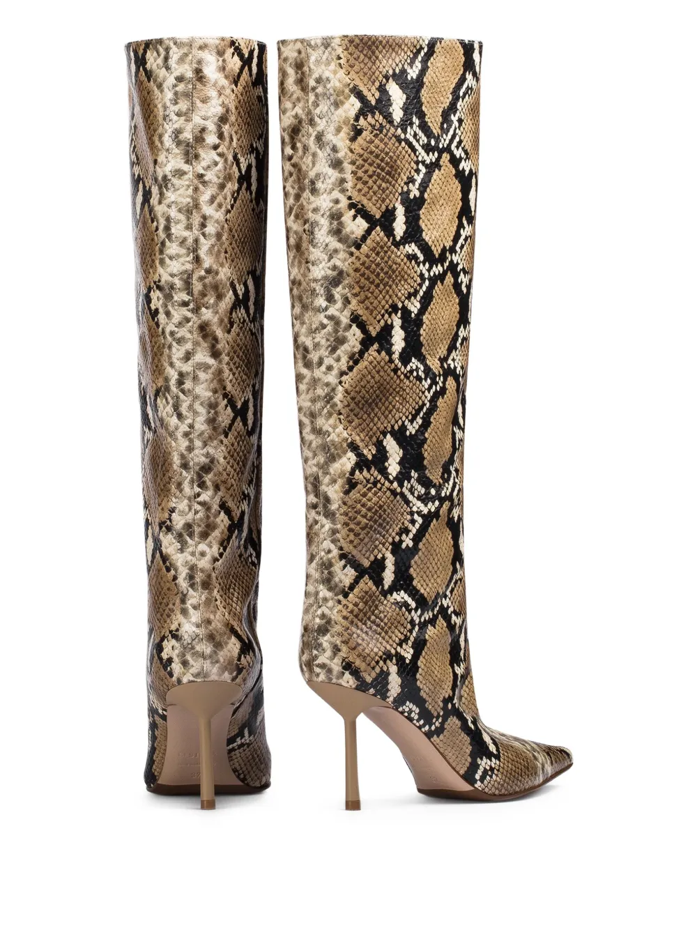 Le Silla 80mmm Bella leather stiletto boots Brown