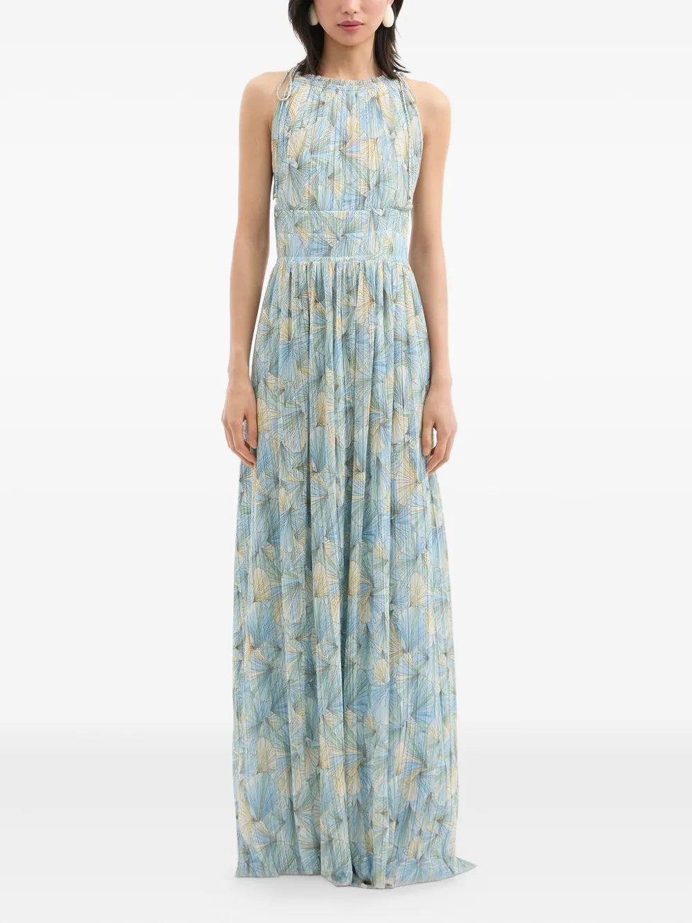 Veronica Beard floral-pattern maxi dress - Blauw