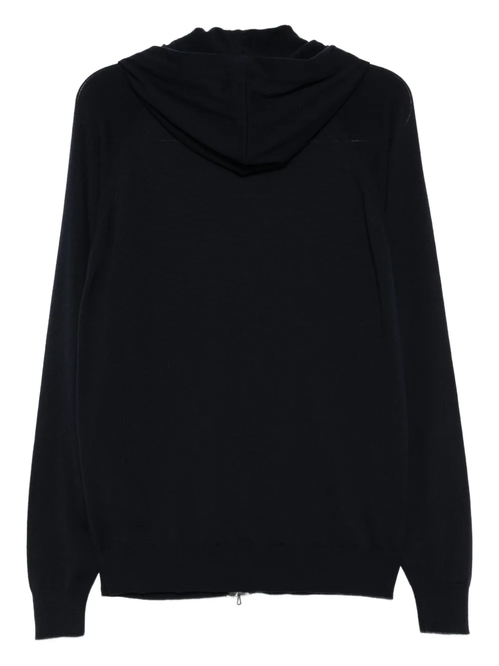 John Smedley Smed gebreide hoodie met rits Blauw