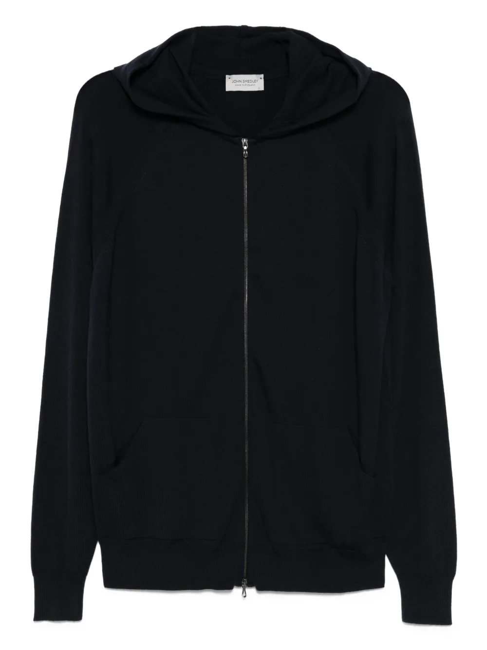 John Smedley Smed gebreide hoodie met rits Blauw