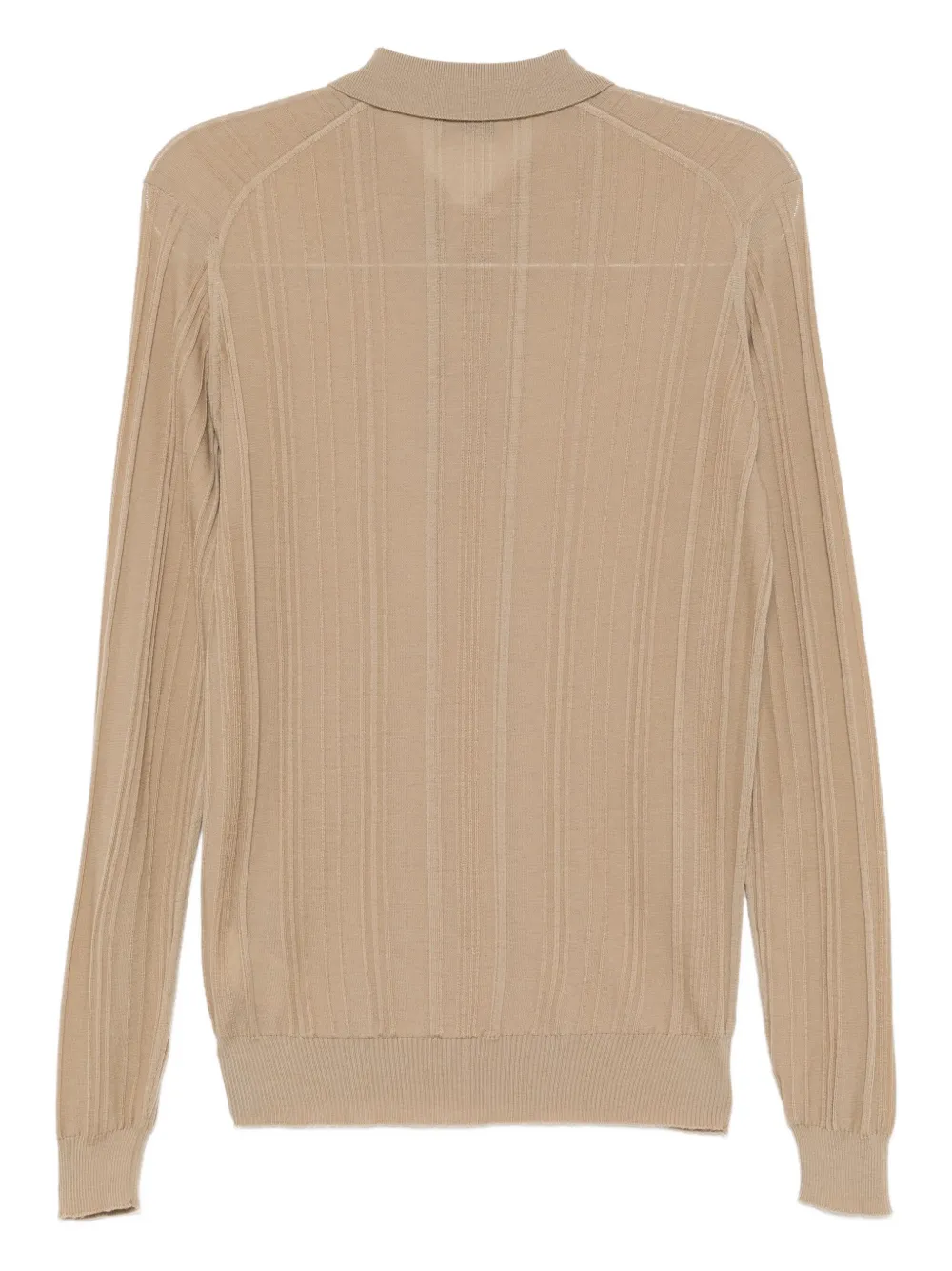 John Smedley Smed gebreid poloshirt - Beige