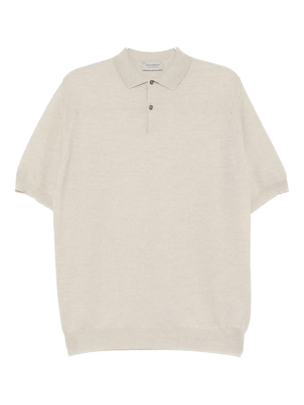 John Smedley Poloshirt van merino Beige