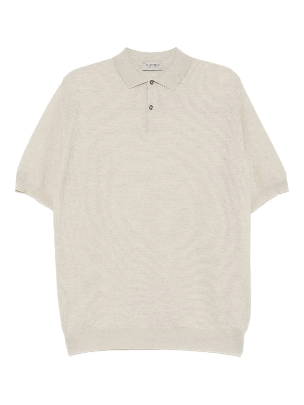 John Smedley Poloshirt van merino Beige