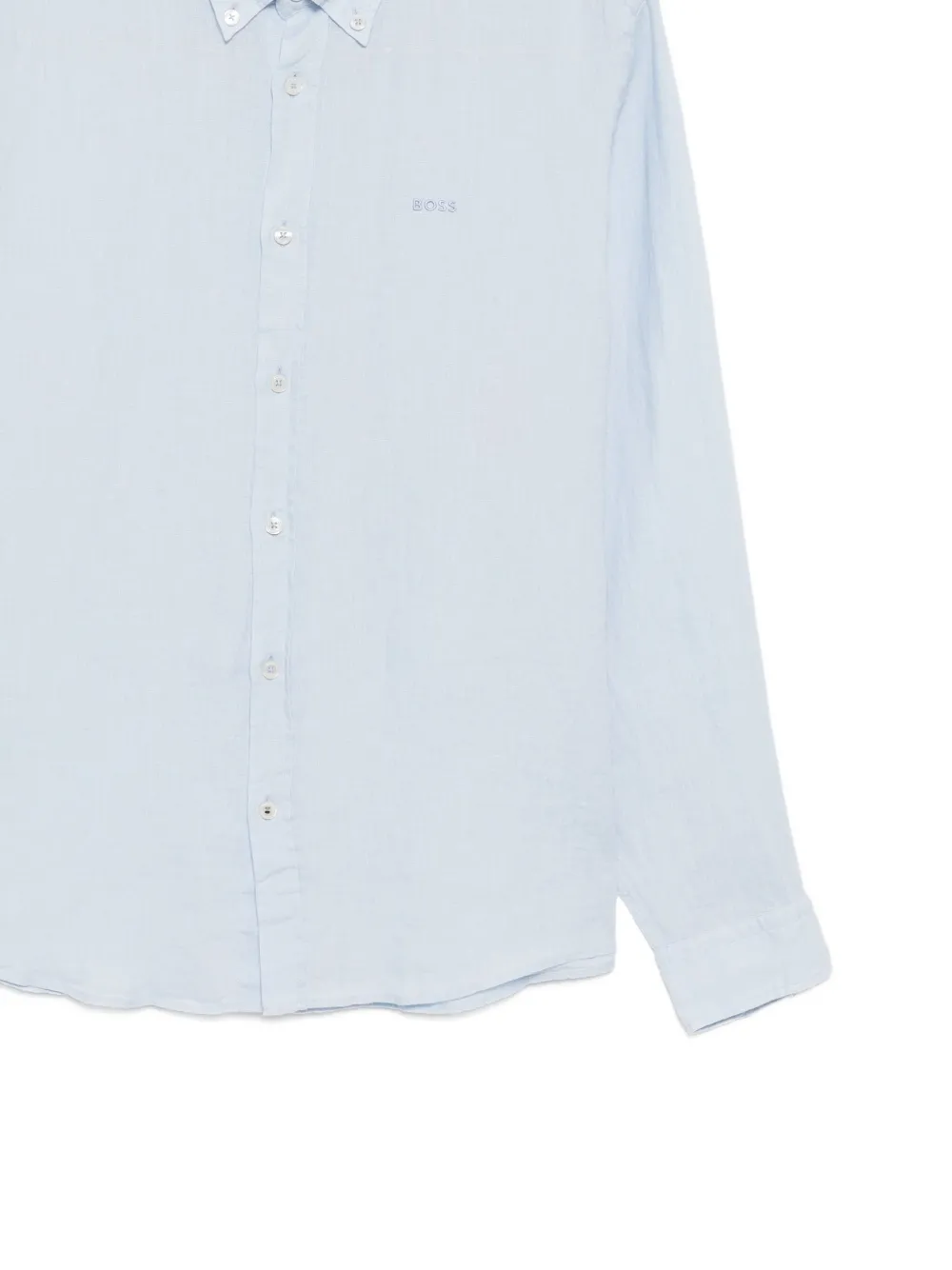 BOSS Overhemd met geborduurd logo Blauw