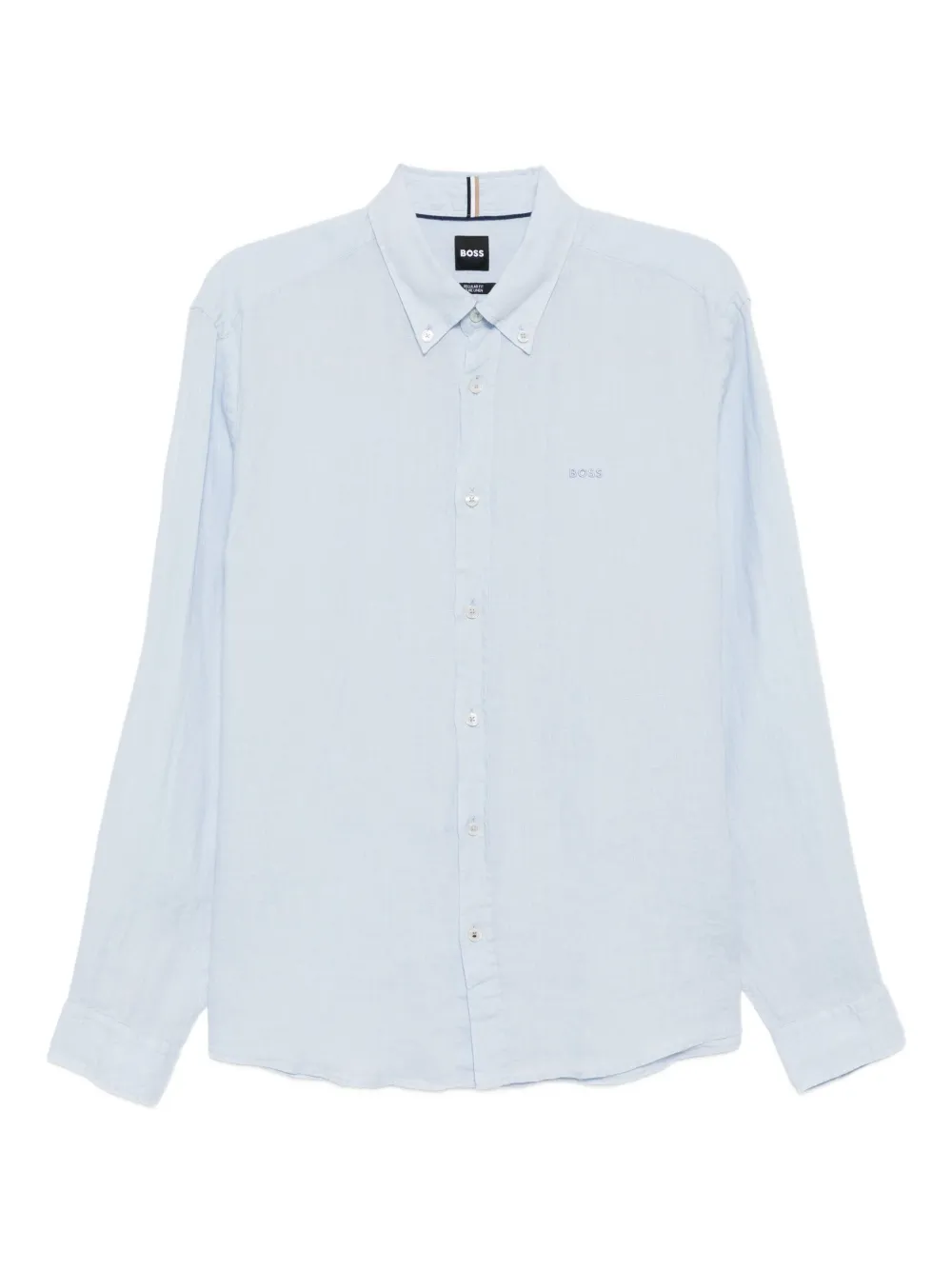 BOSS Overhemd met geborduurd logo Blauw