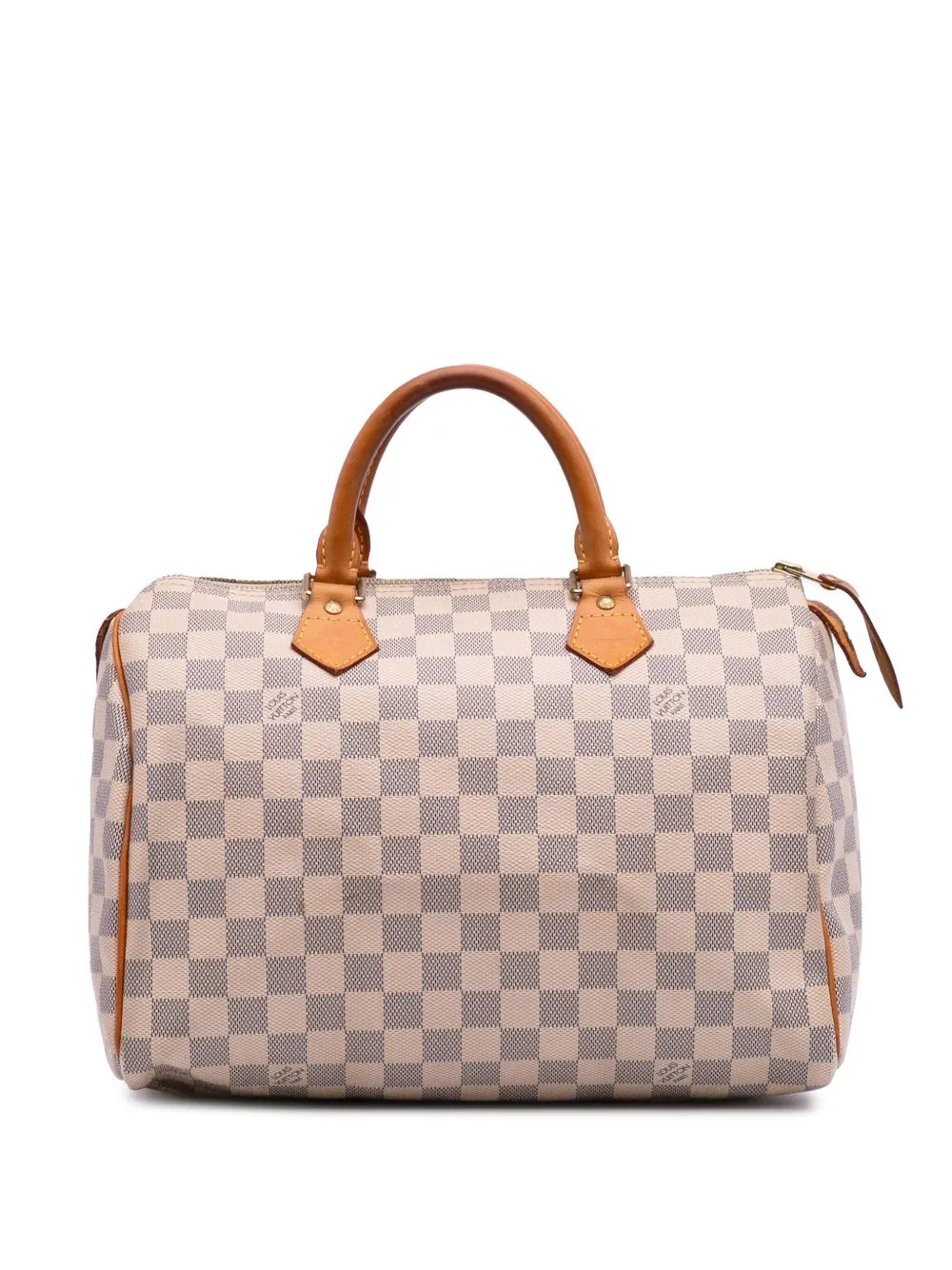 Louis Vuitton Pre-Owned 2009 ダミエ アズール スピーディ 30 ボストンバッグ - ホワイト Louis Vuitton Pre-Owned 2009 ダミエ アズール スピーディ 30 ボストンバッグ - ホワイト