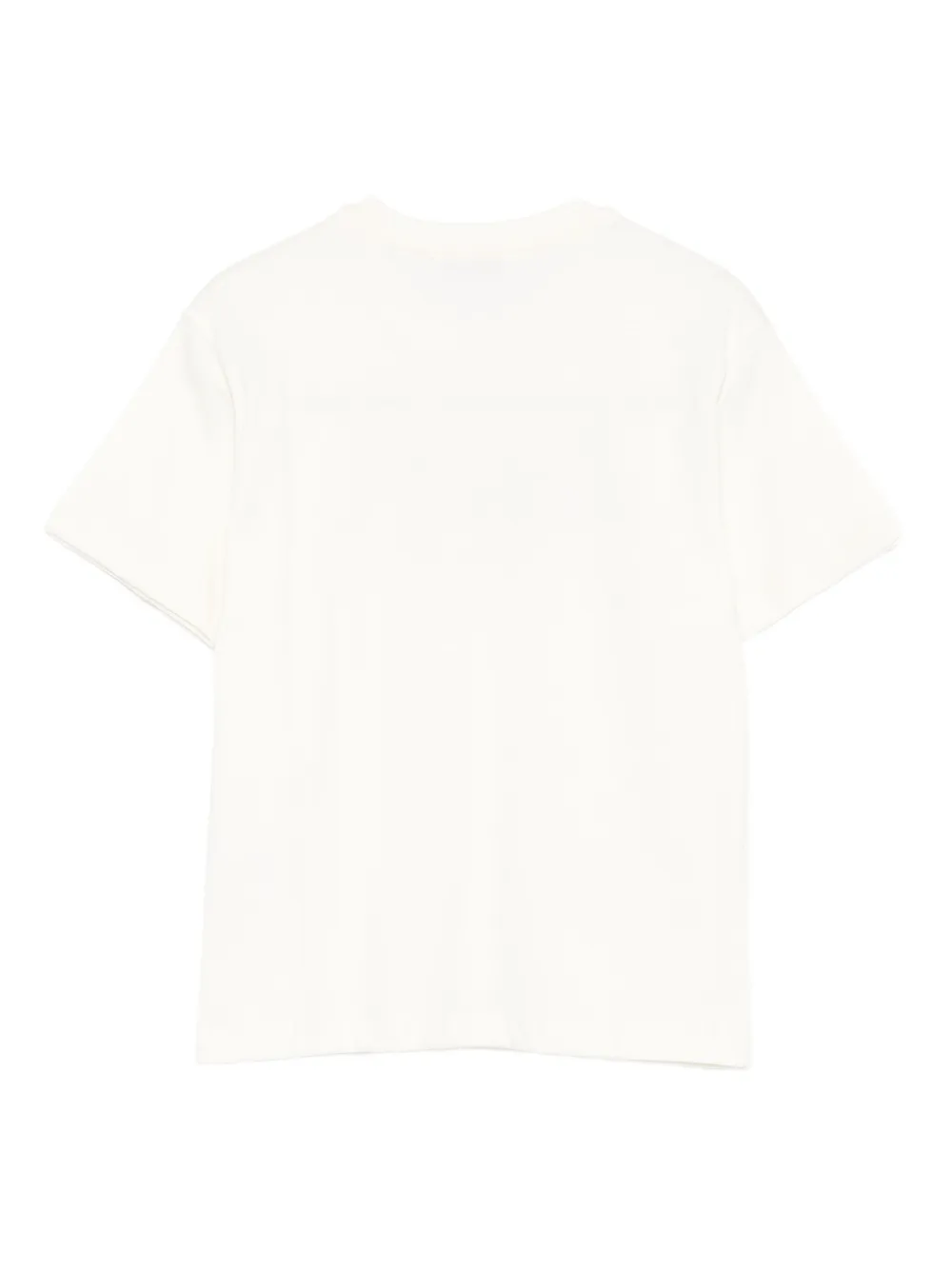 MSGM Kids Katoenen T-shirt met logoprint Beige