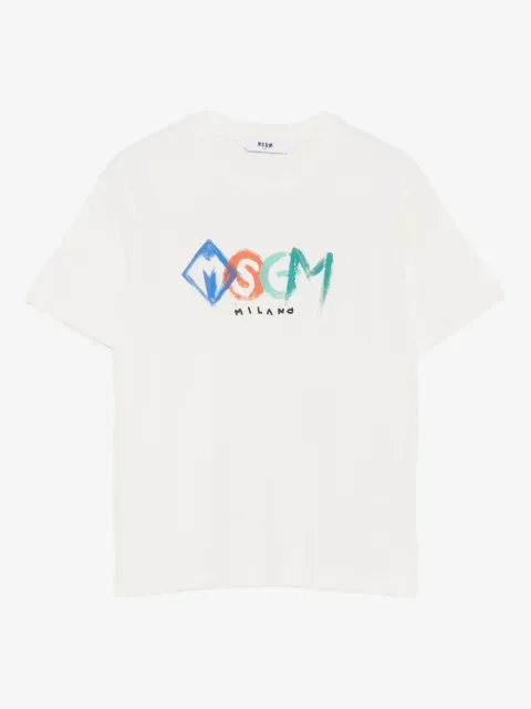 MSGM Kids logo-print cotton T-shirt
