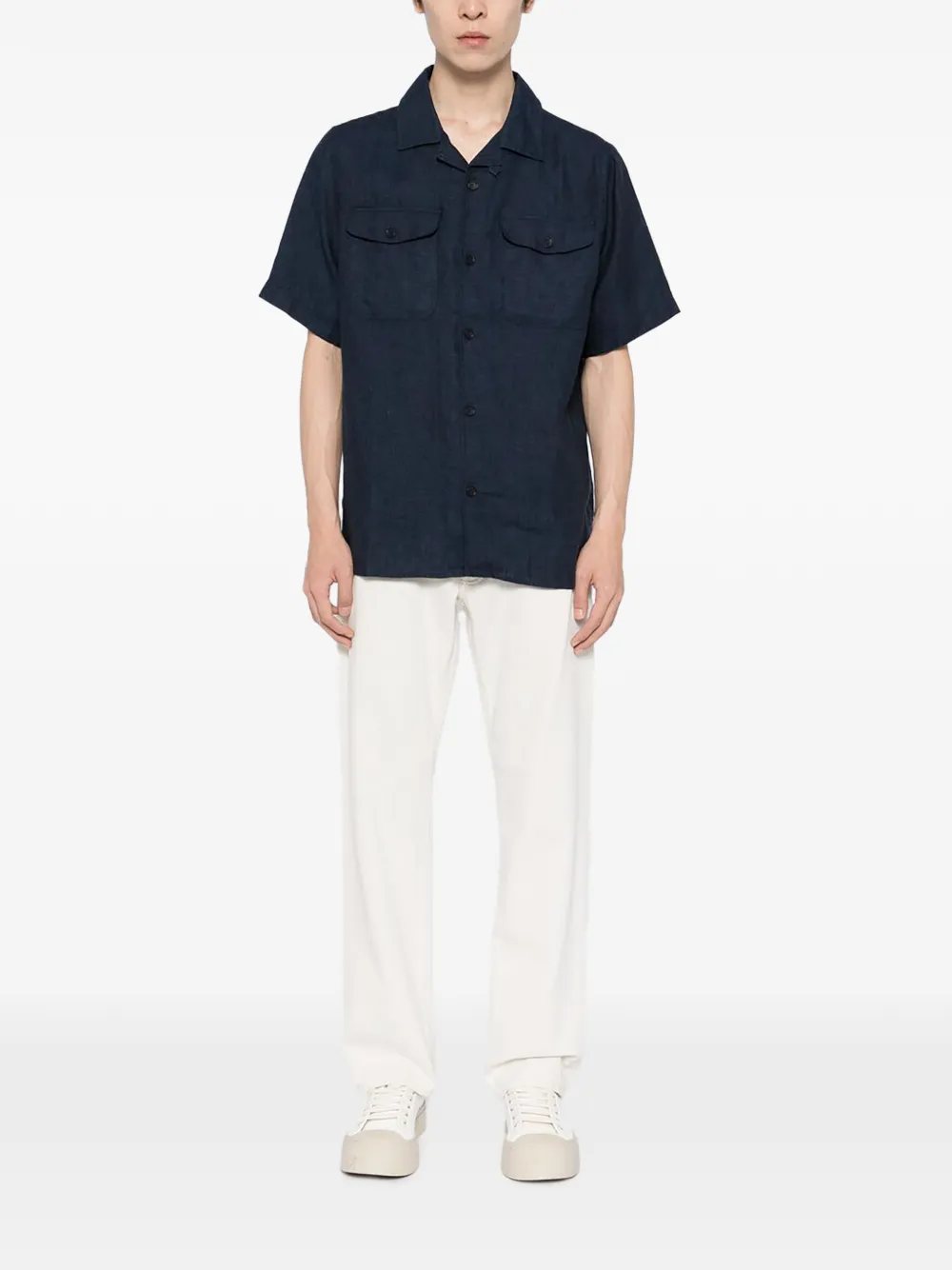 Wax London Bartlett overhemd - Blauw