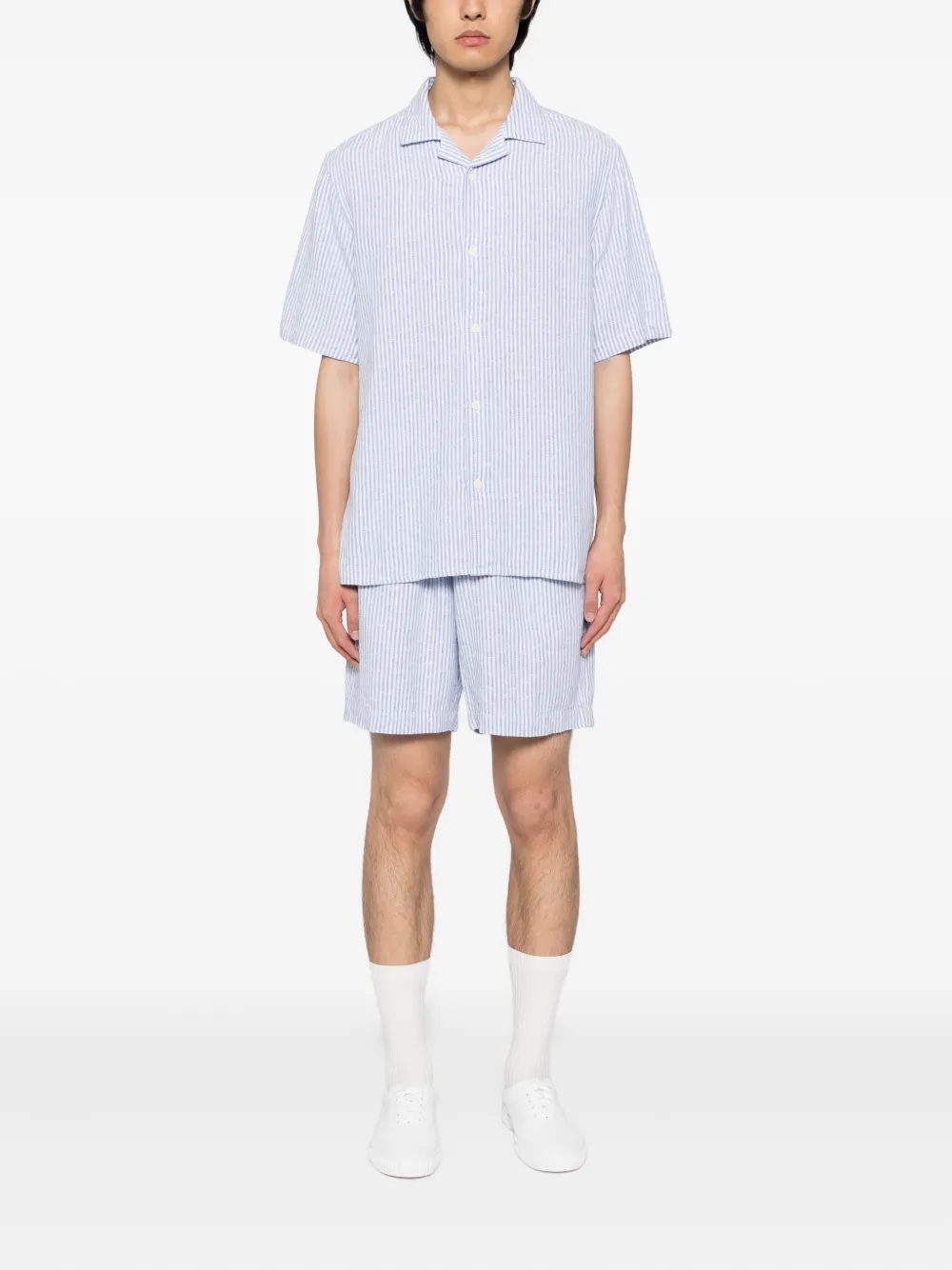 Wax London Kurt gestreepte shorts - Blauw