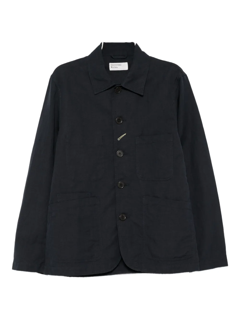 Universal Works Bakers Linen Jacket In Blue