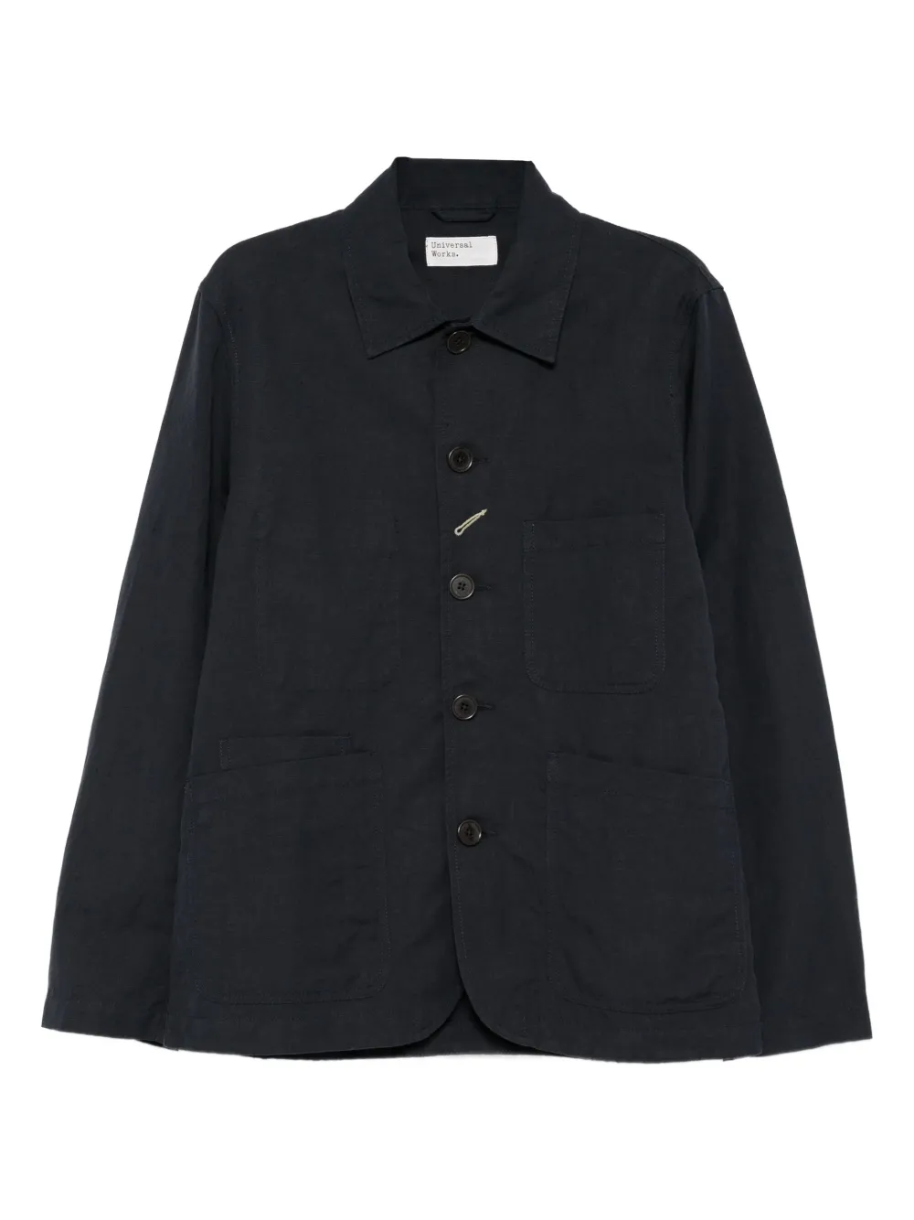 Universal Works Bakers linen jacket | Blue | Image 1