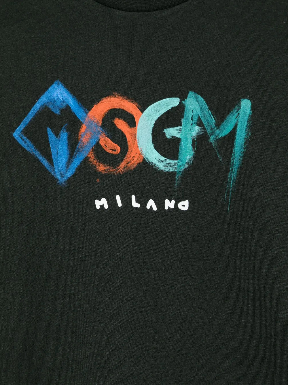 MSGM Kids T-shirt met logoprint Zwart