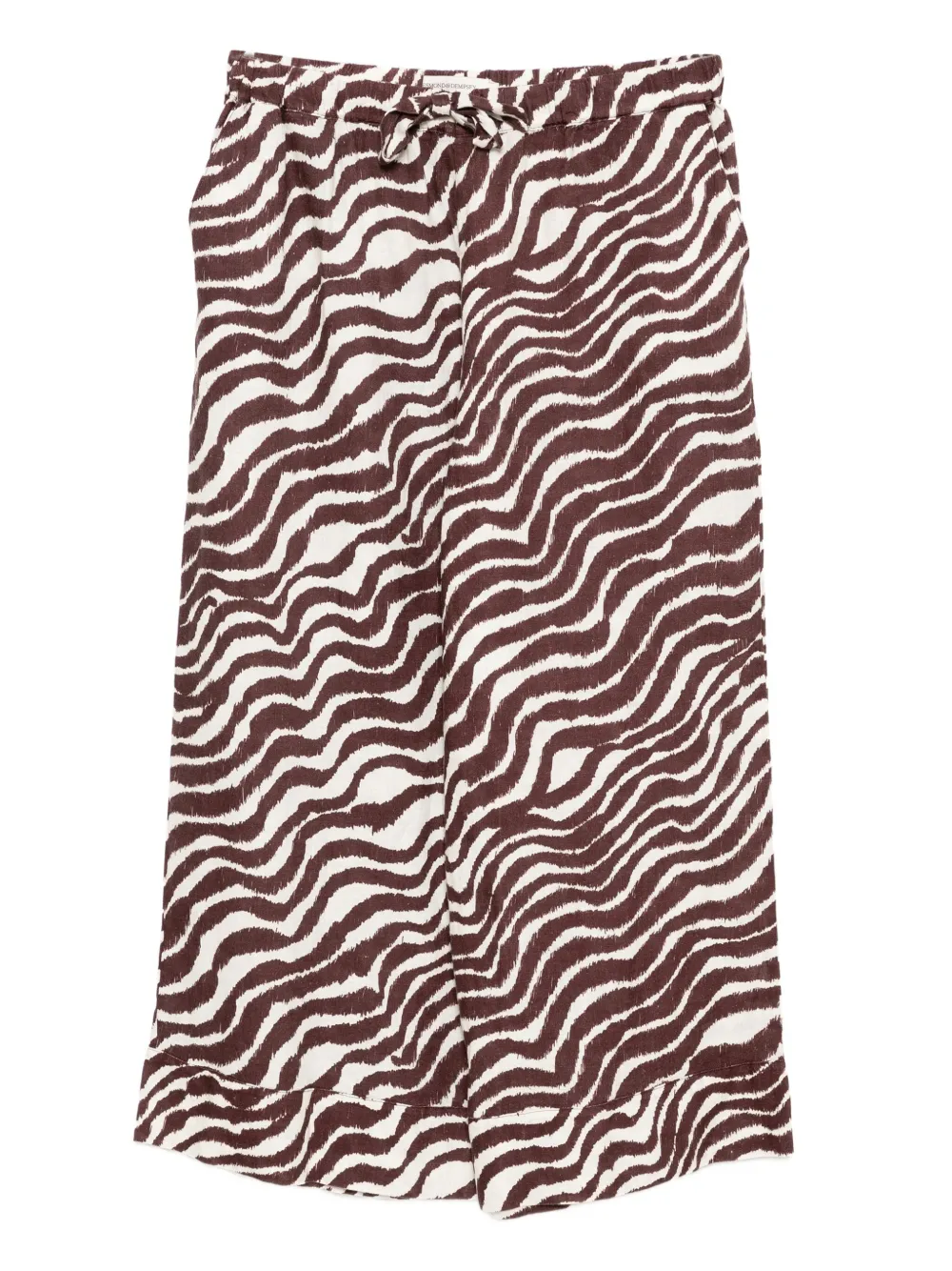 tide-print linen pajama trousers