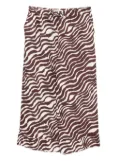 Desmond & Dempsey tide-print linen pajama trousers - Brown