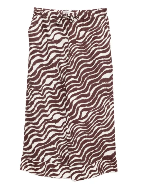 Desmond & Dempsey tide-print linen pajama trousers
