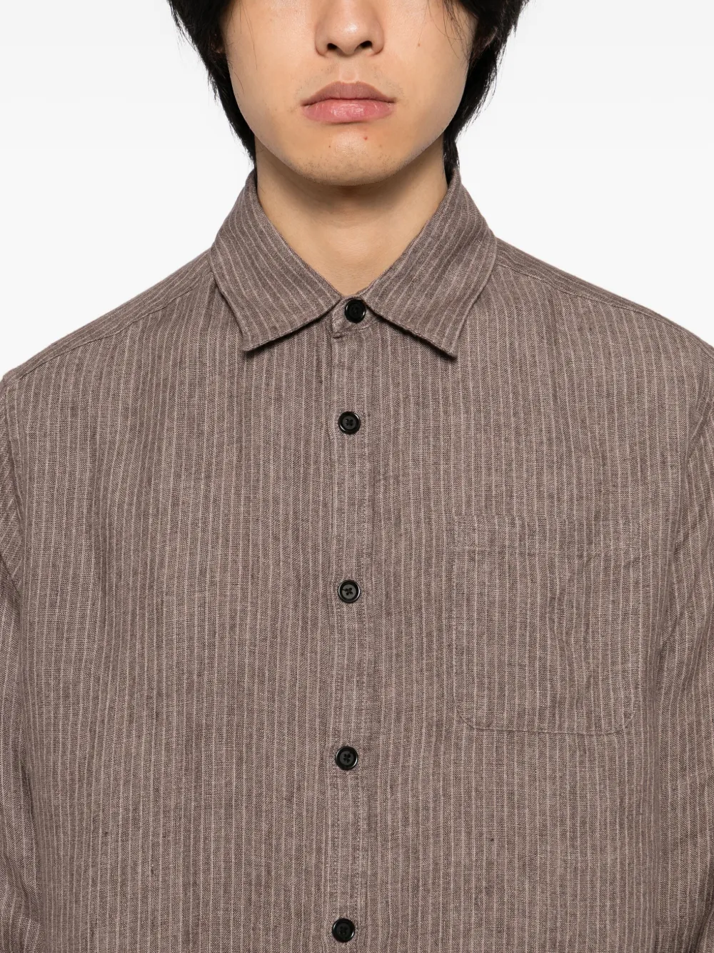 Oliver Spencer New York overhemd Bruin