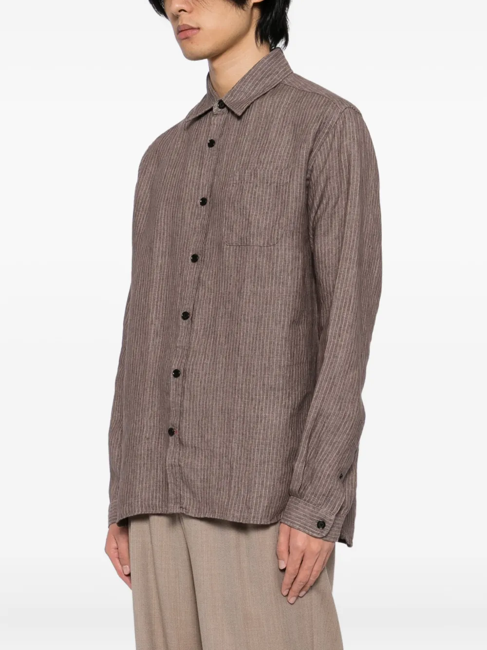 Oliver Spencer New York overhemd Bruin