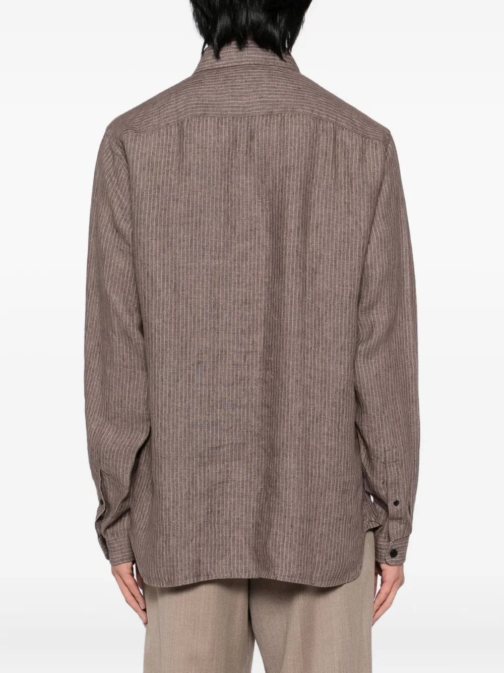 Oliver Spencer New York overhemd Bruin