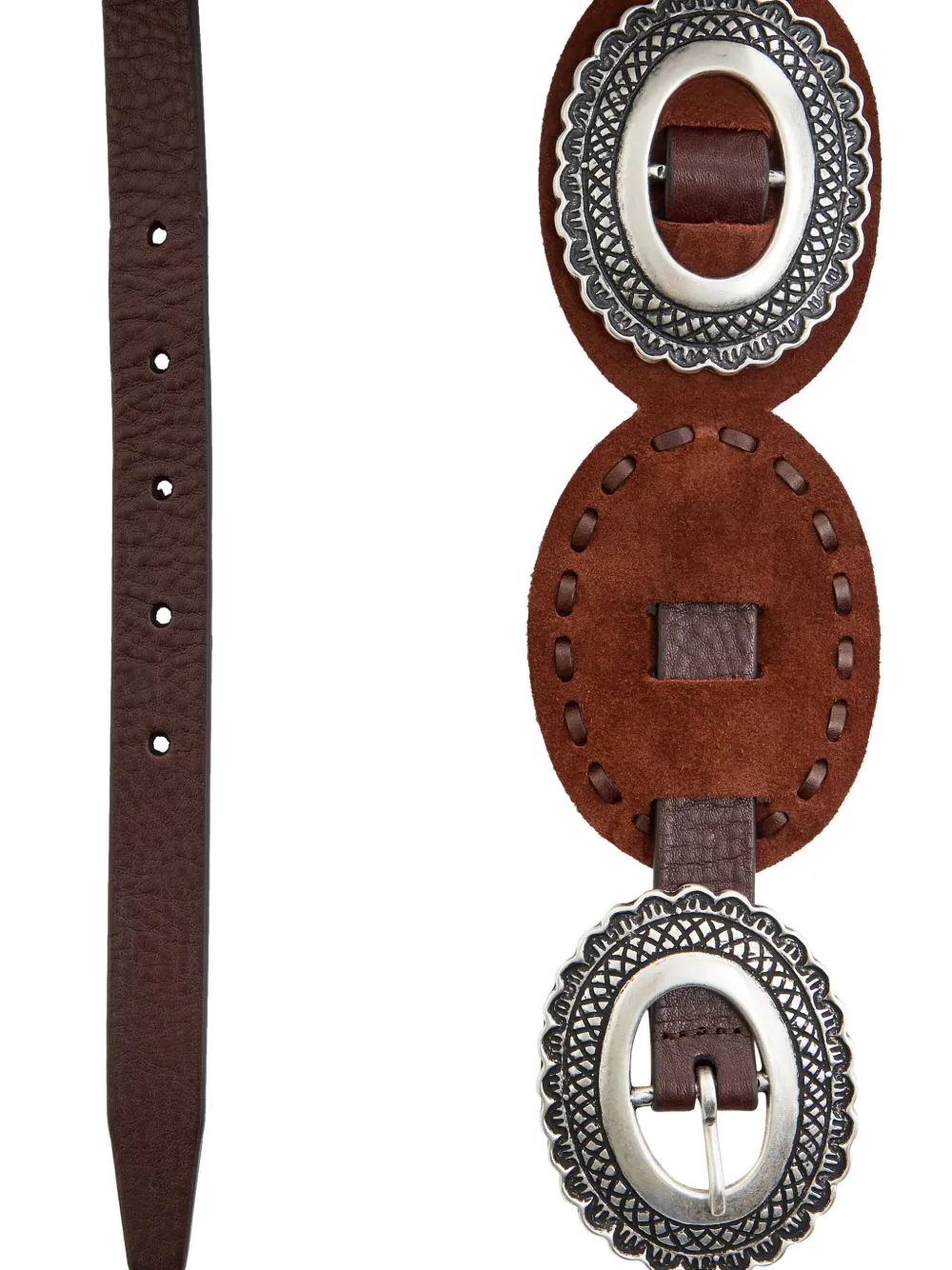 Anderson's suede conchos belt - Rood