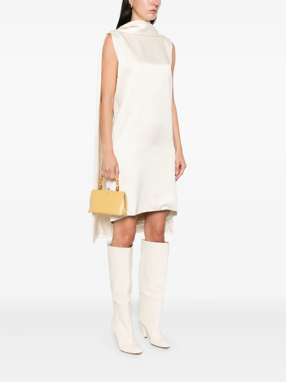 Jil Sander Goji kleine tas Geel