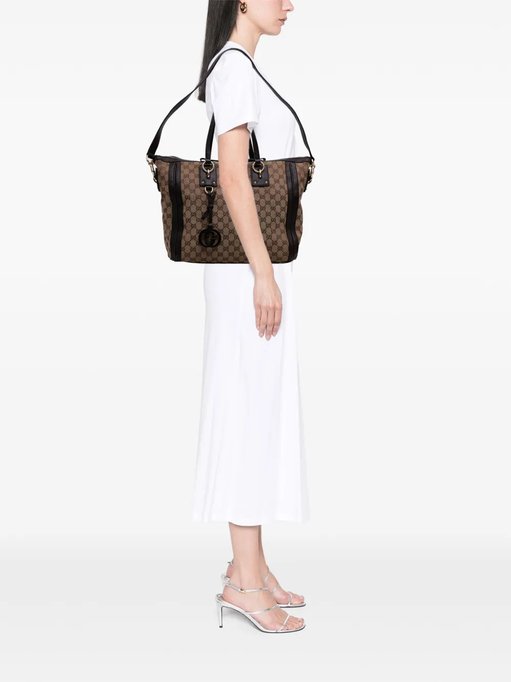 Gucci Pre-Owned 2016-2025 GG Canvas Charm satchel | Pre-Owned | Image 2