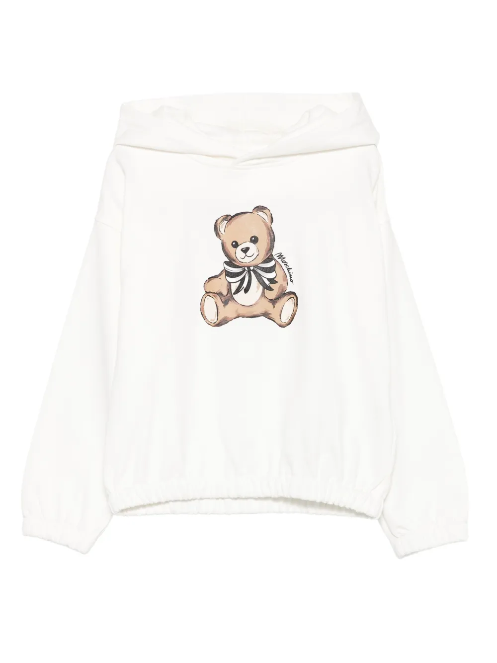 Moschino Teddy-print Hoodie In White
