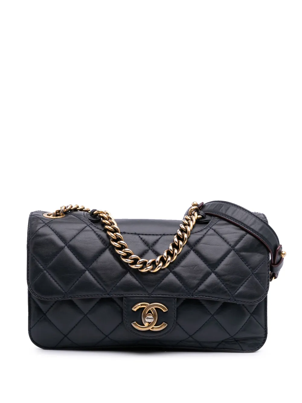 CHANEL Pre-Owned 2012 Medium Quilted Glazed Calfskin Perfect Edge Flap CHANEL Pre-Owned 2012 Medium Quilted Glazed Calfskin Perfect Edge Flap