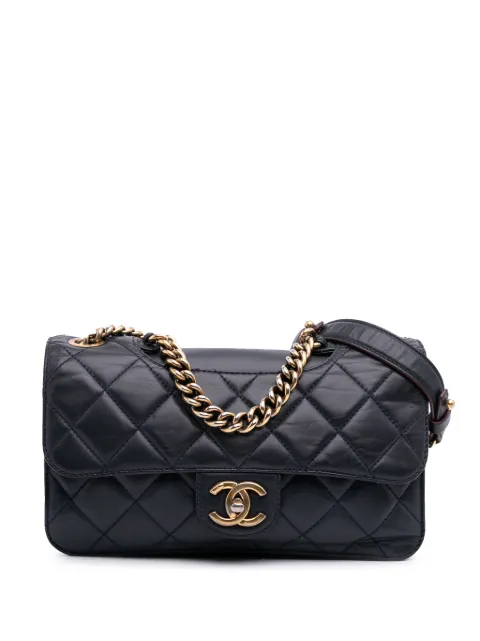 CHANEL Pre-Owned 2012 Medium Quilted Glazed Calfskin Perfect Edge Flap satchel