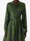 Jason Wu Collection Smudged Canvas silk asymmetric dress - Green