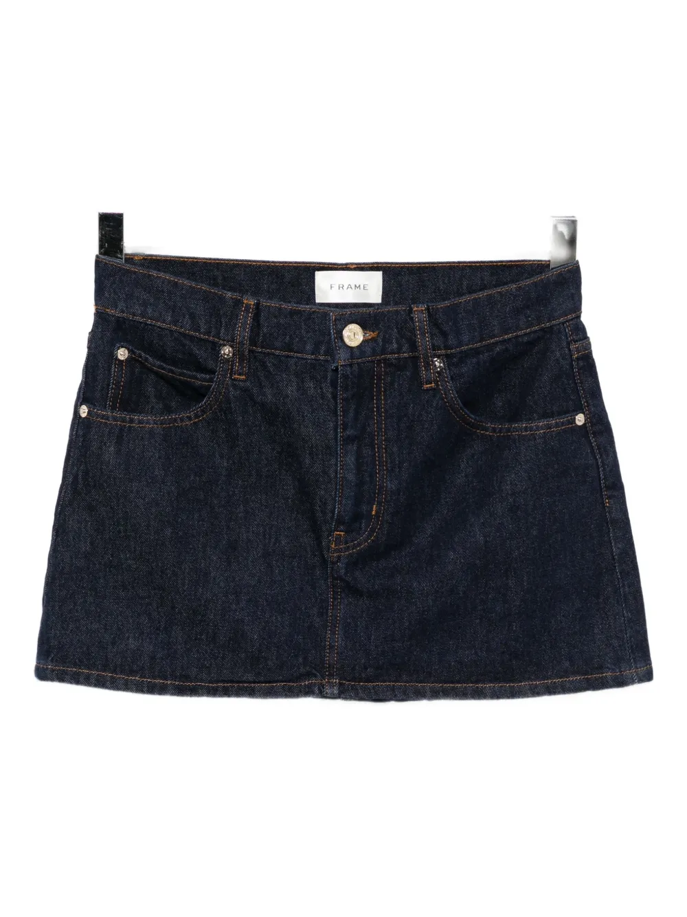 Frame The Mini Skirt Rinse In Blue