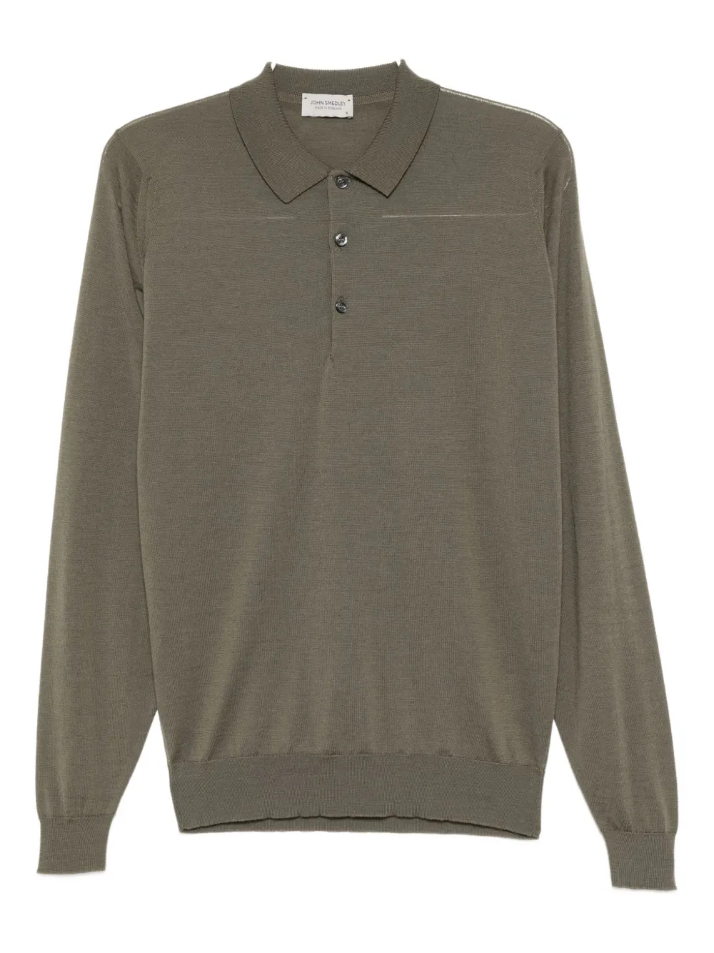 John Smedley Smed gebreid poloshirt Groen