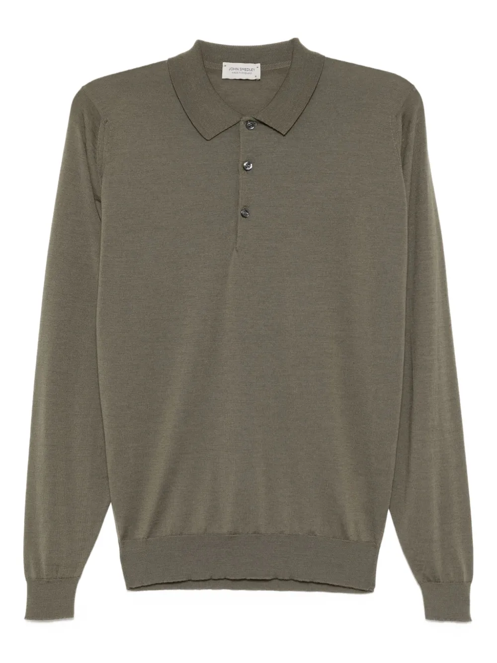 John Smedley smed knit polo shirt | Green | Image 1