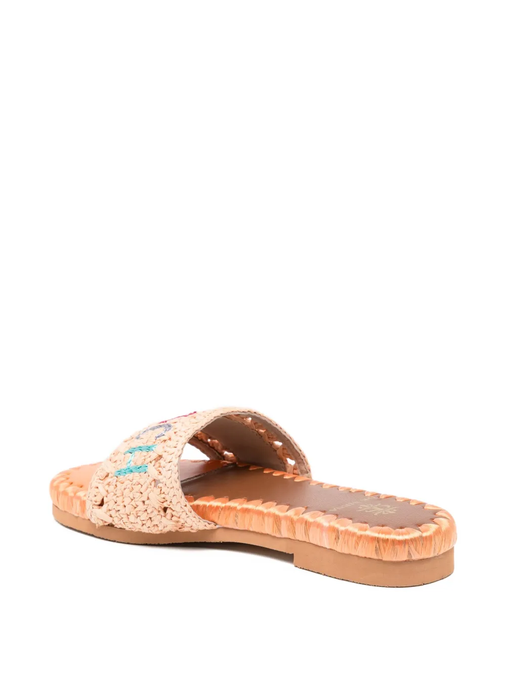 De Siena Shoes Crochet Sandals In Orange