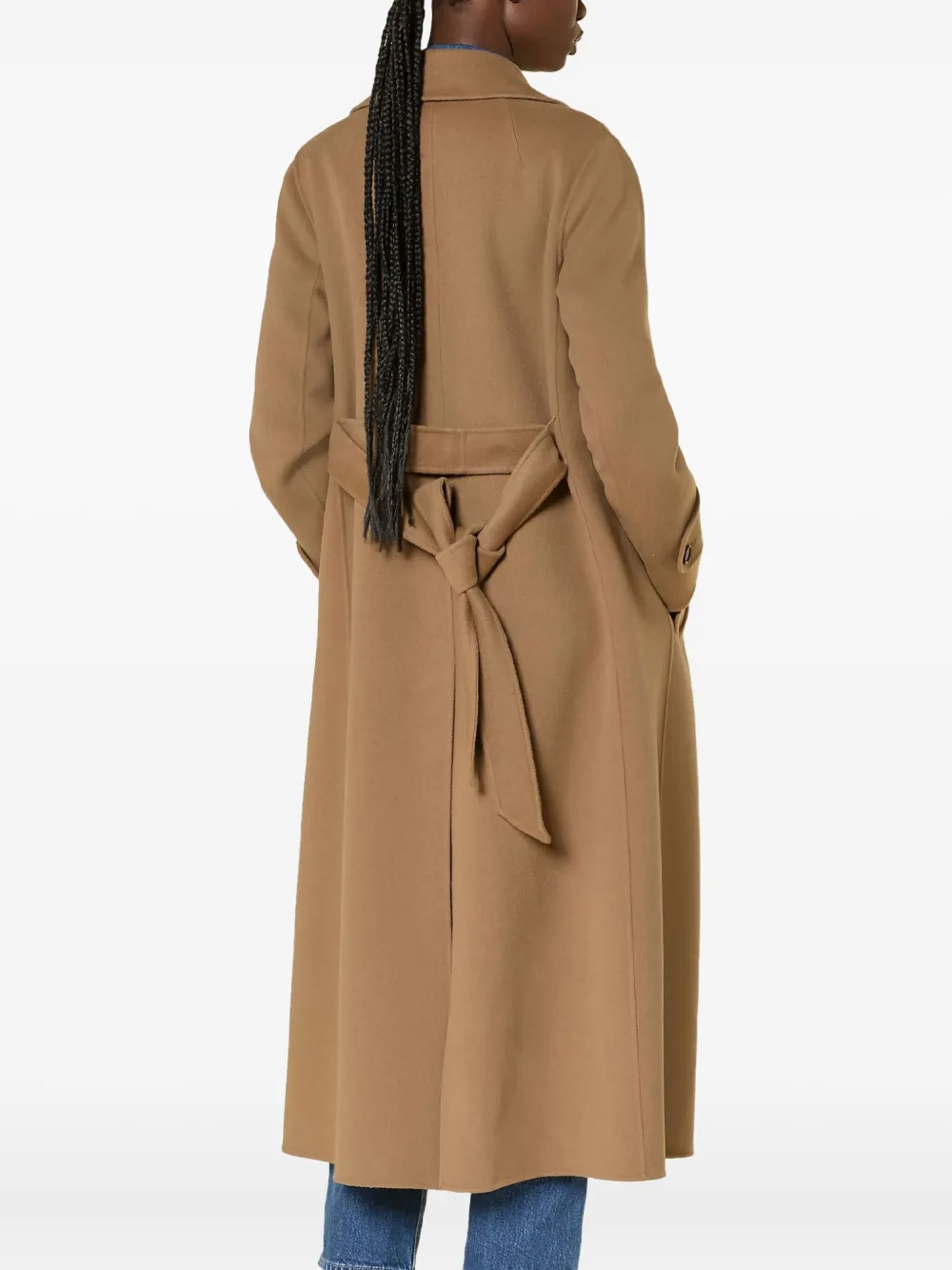 'S Max Mara belted double-breasted coat Bruin